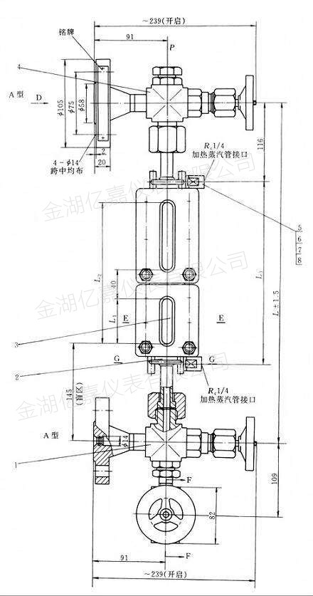 玻璃板液位計(jì)結(jié)構(gòu)原理