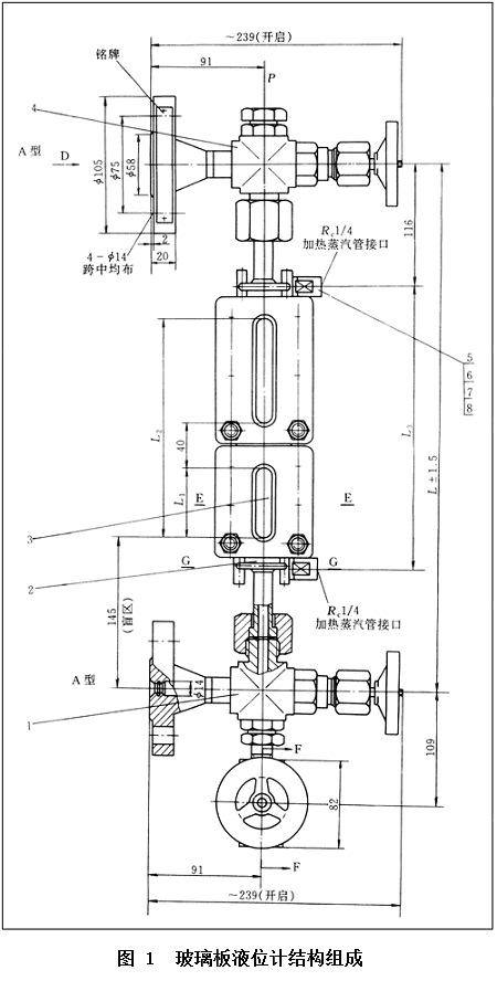 玻璃板液位計(jì)結(jié)構(gòu)